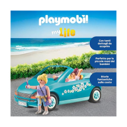 Playmobil My Life Cabrio 71809 – Auto Decappottabile con Personaggi