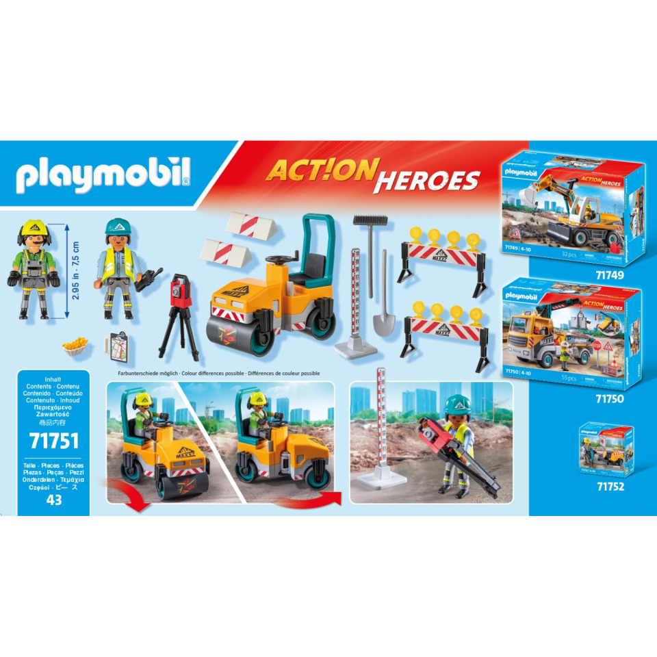 Playmobil Cantiere Stradale Action Heroes 71751