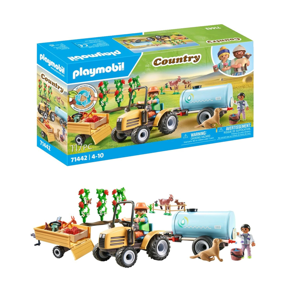 Playmobil Country 71442 Trattore con Rimorchio e Cisterna