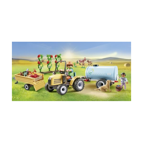 Playmobil Country 71442 Trattore con Rimorchio e Cisterna