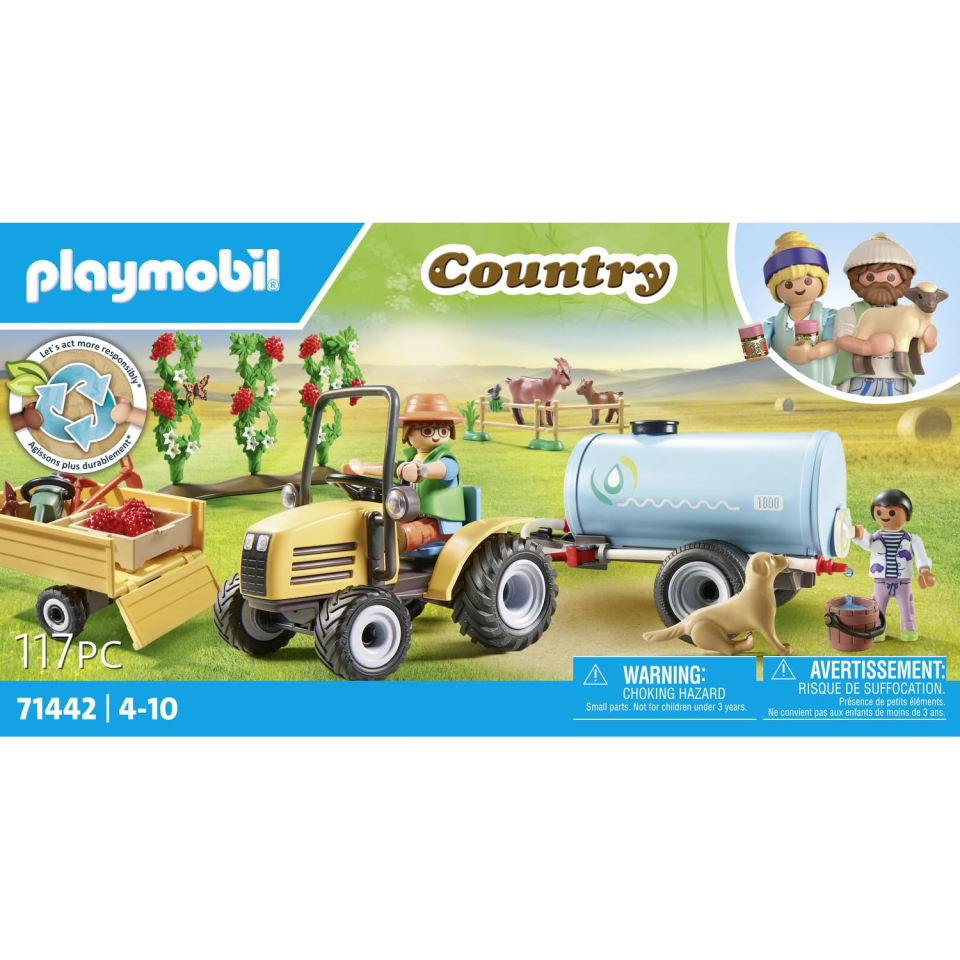 Playmobil Country 71442 Trattore con Rimorchio e Cisterna