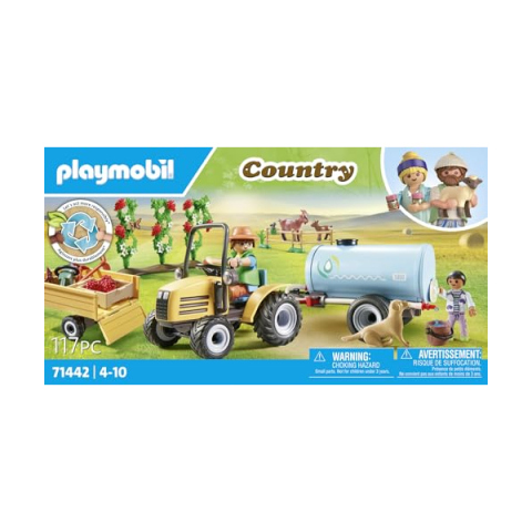 Playmobil Country 71442 Trattore con Rimorchio e Cisterna