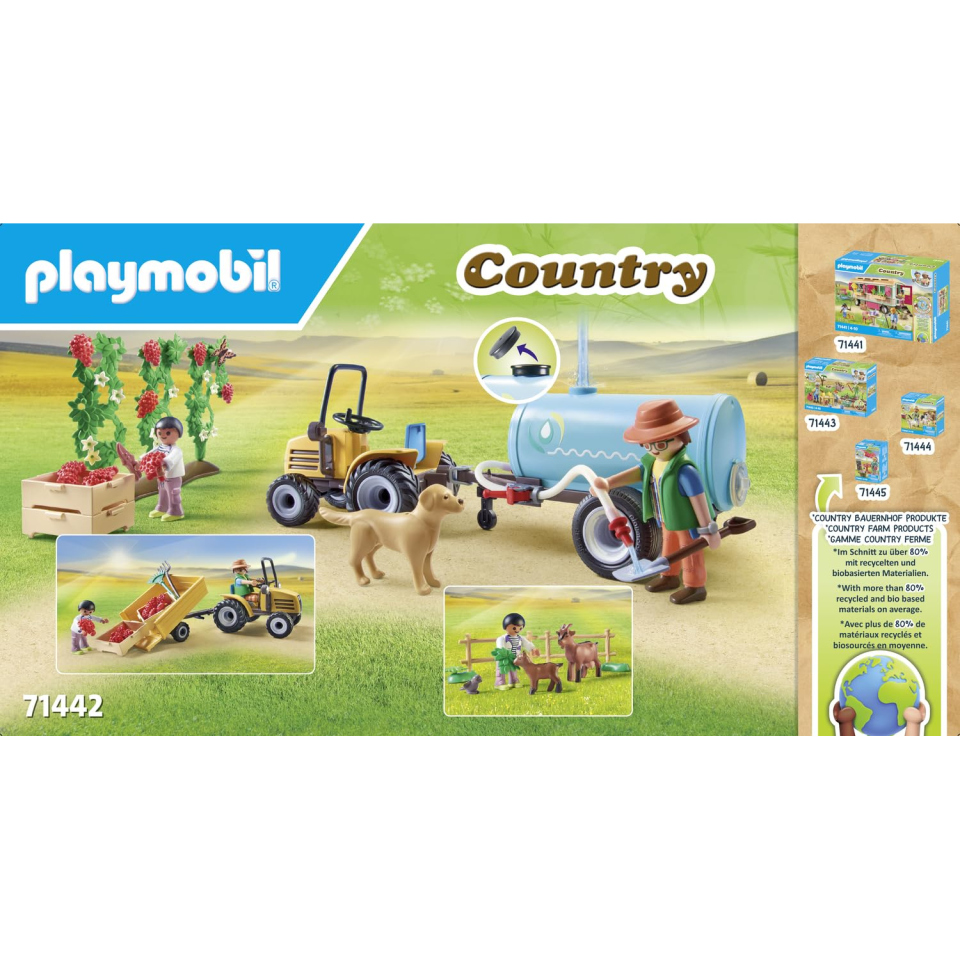 Playmobil Country 71442 Trattore con Rimorchio e Cisterna