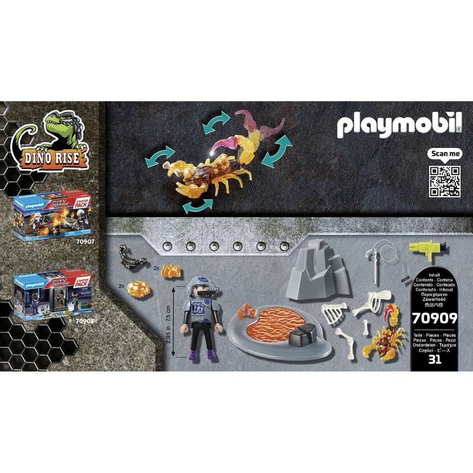 Playmobil Dino Rise Scorpione di Fuoco – Starter Pack 70909