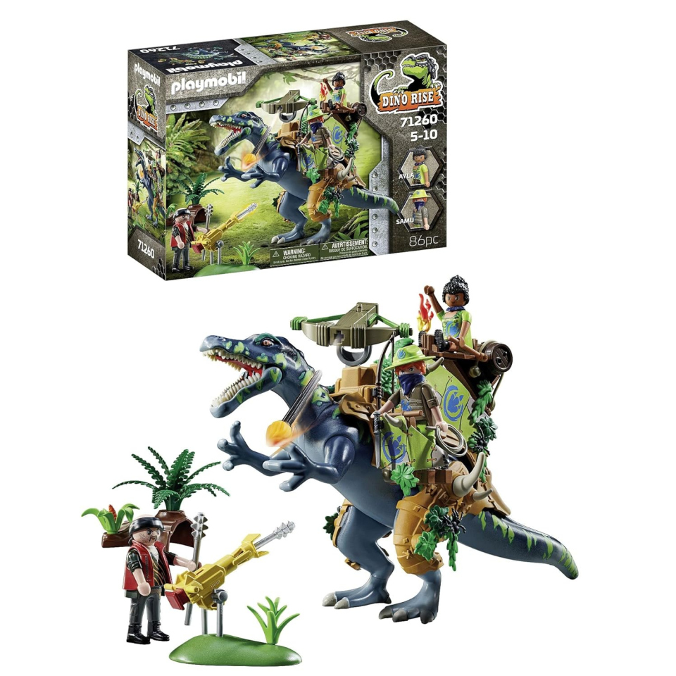 Playmobil Dino Rise Spinosauro 71260 con Armatura e Cannone