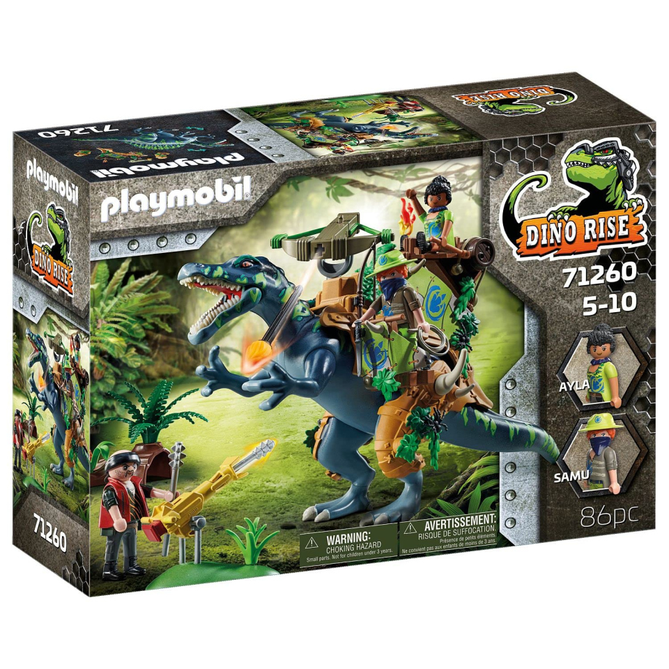 Playmobil Dino Rise Spinosauro 71260 con Armatura e Cannone