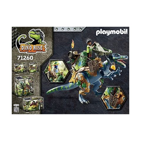 Playmobil Dino Rise Spinosauro 71260 con Armatura e Cannone