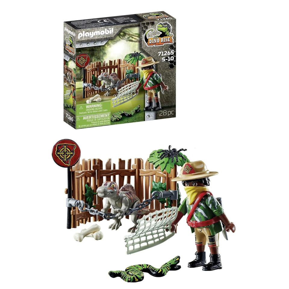 Playmobil Dino Rise 71265 – Cucciolo di Spinosauro in Gabbia