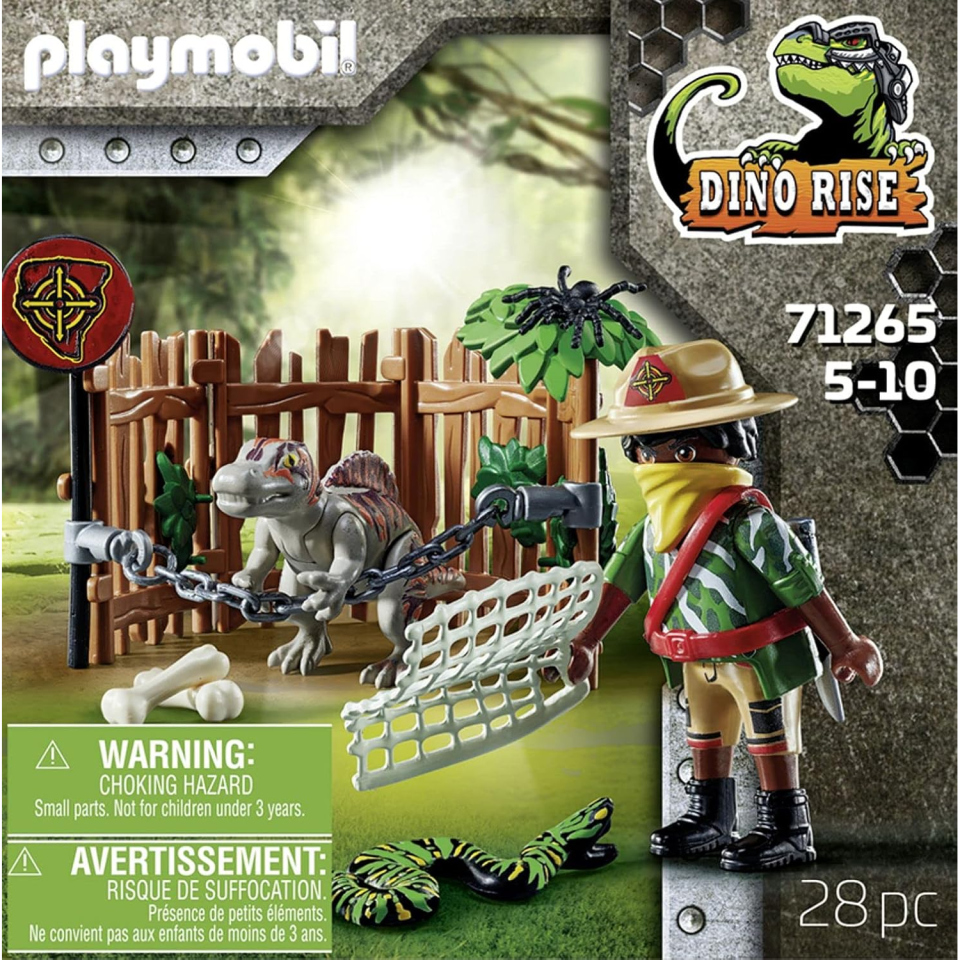 Playmobil Dino Rise 71265 – Cucciolo di Spinosauro in Gabbia
