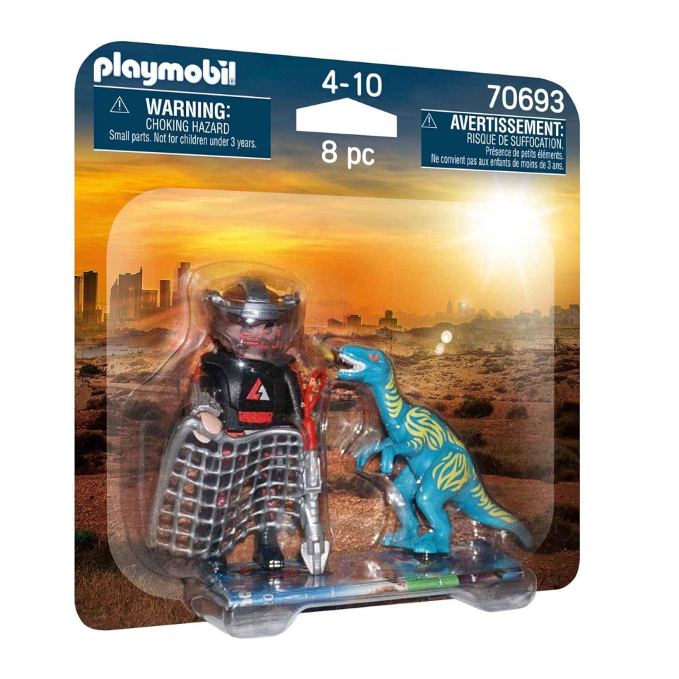 Playmobil Dinos DuoPack Velociraptor e Cacciatore 70693