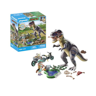 Playmobil Dinos 71524 – Sulle Tracce del T-Rex con Moto e Accessori