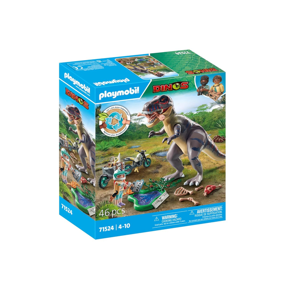 Playmobil Dinos 71524 – Sulle Tracce del T-Rex con Moto e Accessori