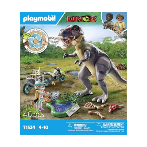 Playmobil Dinos 71524 – Sulle Tracce del T-Rex con Moto e Accessori