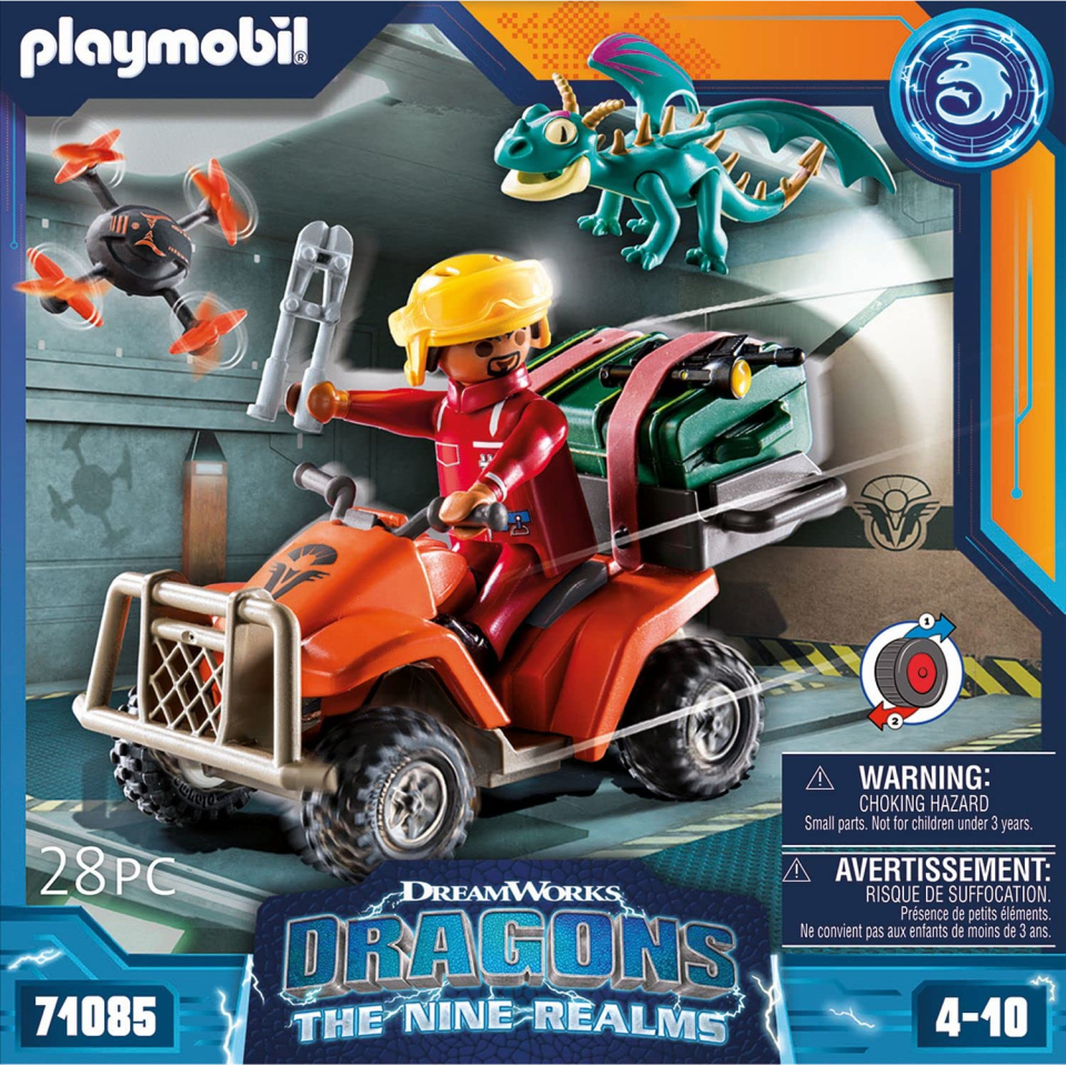 Playmobil Dragons Nine Realms – Icaris Quad e Phil con Drago