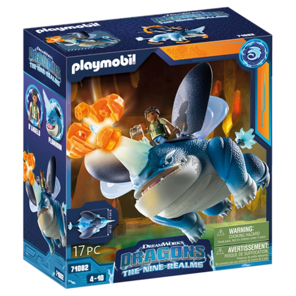 Playmobil Dragons playset Plowhorn e D'Angelo, 17 pezzi