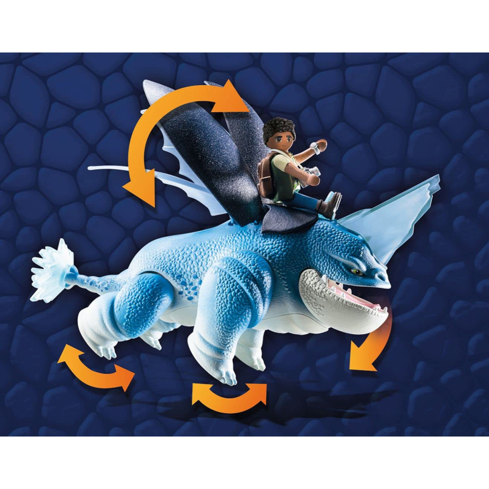 Playmobil Dragons playset Plowhorn e D'Angelo, 17 pezzi