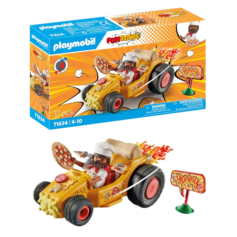 Playmobil Funstars 71634 Kart Racing Pizza con Motore Pull-Back