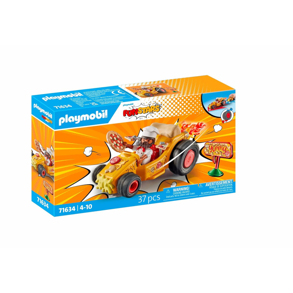 Playmobil Funstars 71634 Kart Racing Pizza con Motore Pull-Back