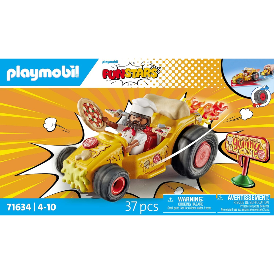 Playmobil Funstars 71634 Kart Racing Pizza con Motore Pull-Back