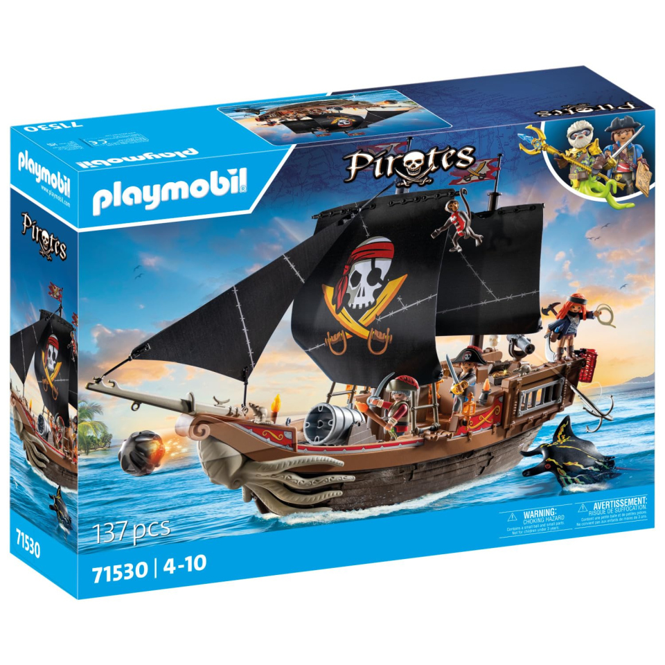 Playmobil Pirates 71530 – Galeone dei Pirati con Cannoni e Accessori