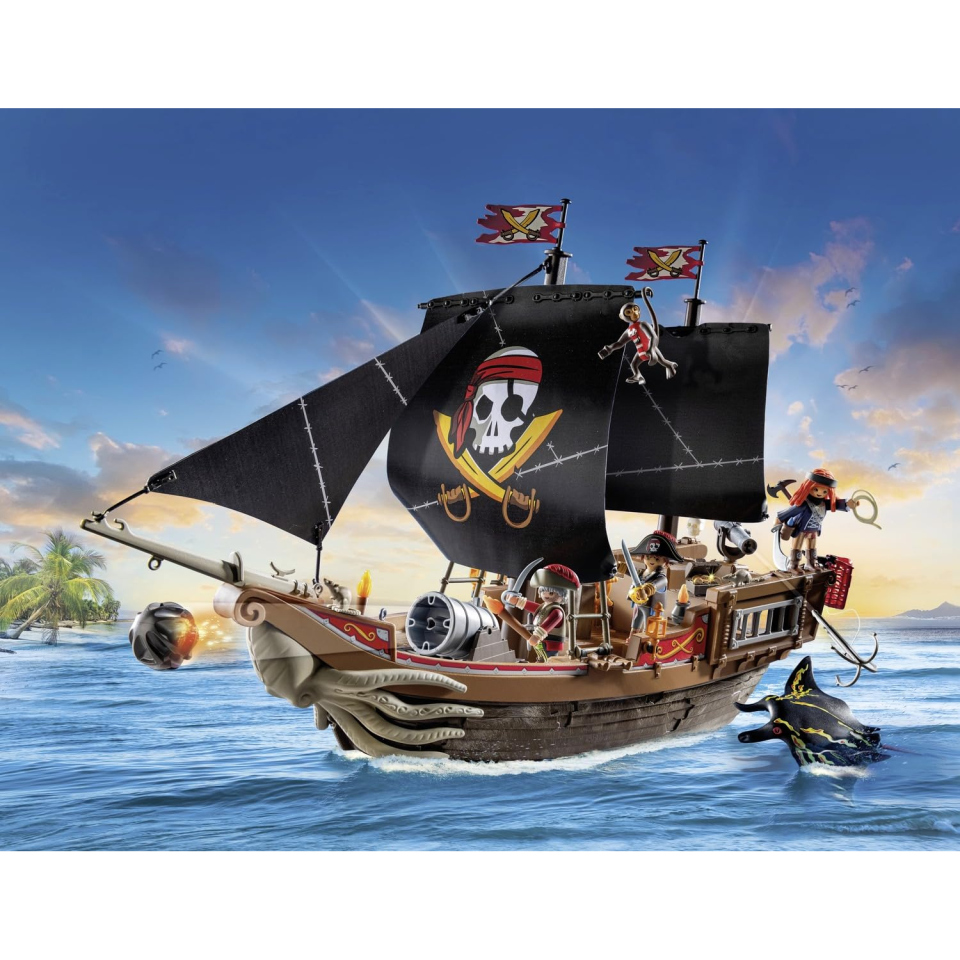 Playmobil Pirates 71530 – Galeone dei Pirati con Cannoni e Accessori