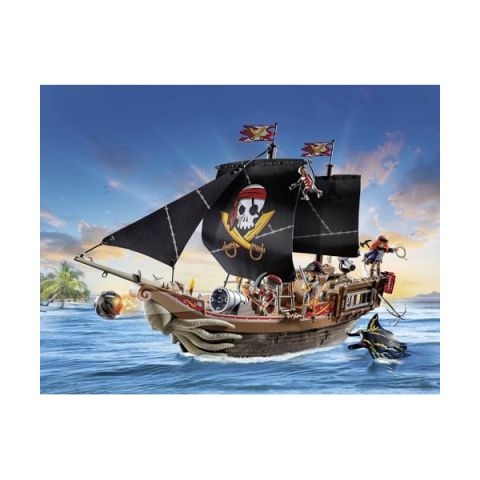 Playmobil Pirates 71530 – Galeone dei Pirati con Cannoni e Accessori