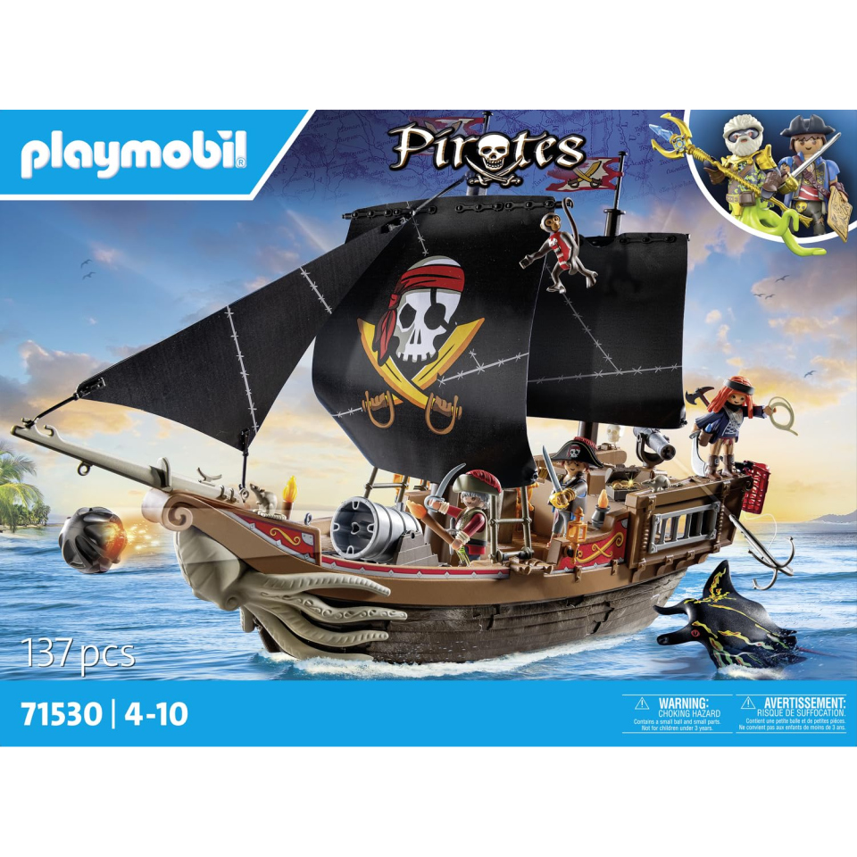 Playmobil Pirates 71530 – Galeone dei Pirati con Cannoni e Accessori