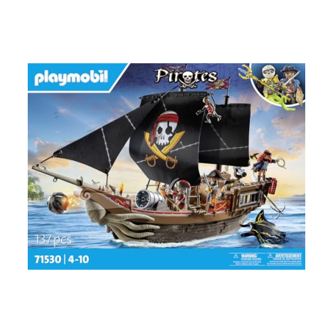 Playmobil Pirates 71530 – Galeone dei Pirati con Cannoni e Accessori