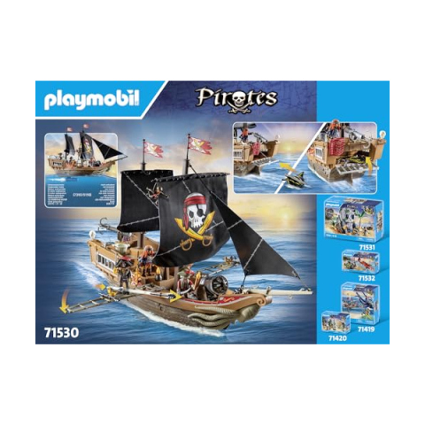 Playmobil Pirates 71530 – Galeone dei Pirati con Cannoni e Accessori