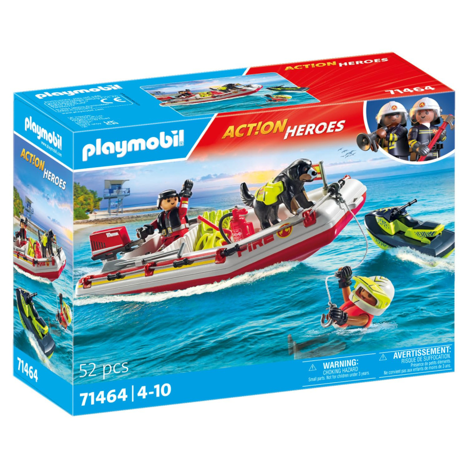 Playmobil Action Heroes 71464 – Gommone Pompieri e Acquascooter