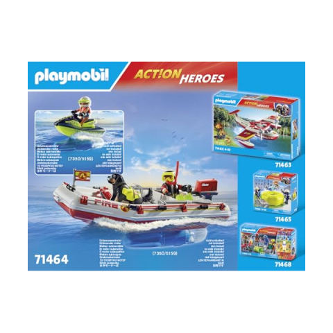 Playmobil Action Heroes 71464 – Gommone Pompieri e Acquascooter
