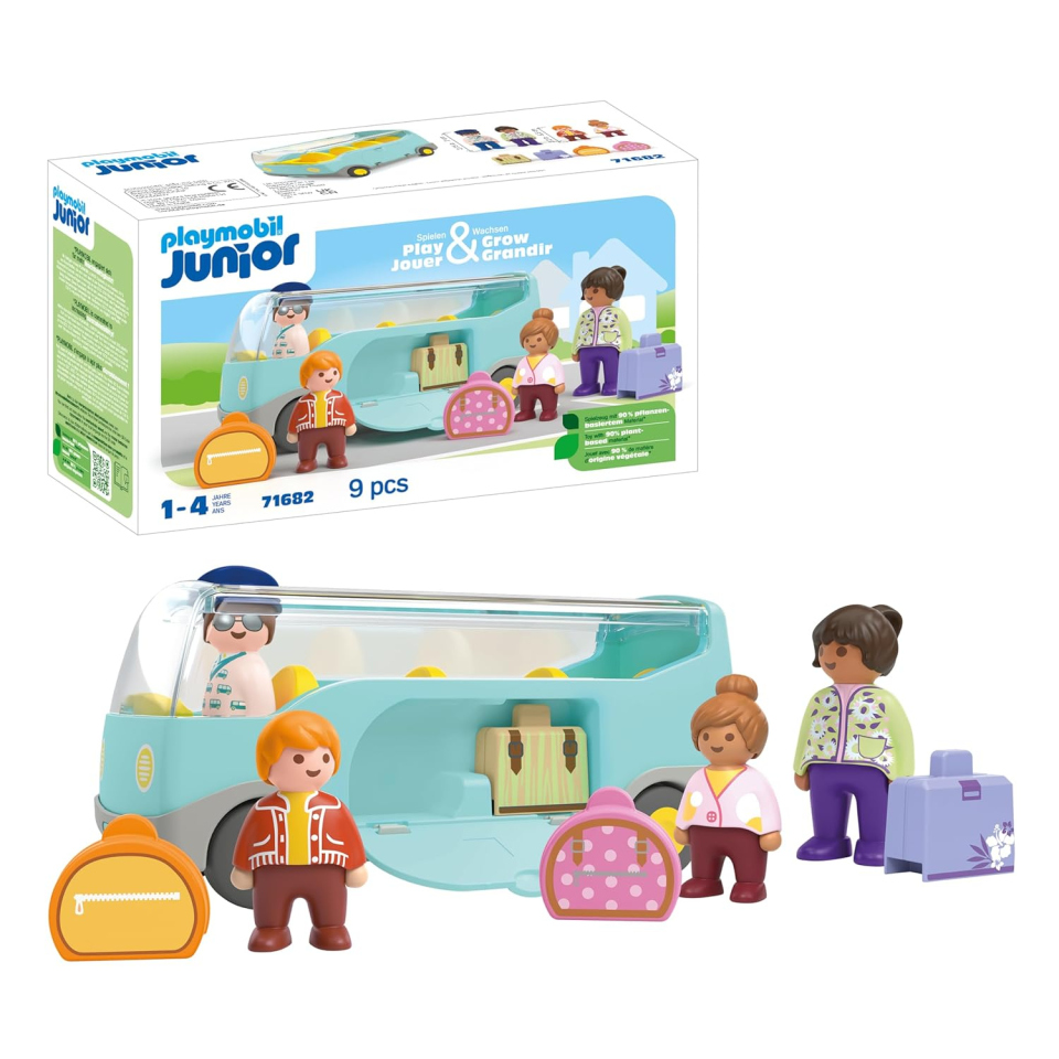 Playmobil Junior 1.2.3 Autobus con Passeggeri e Bagagli