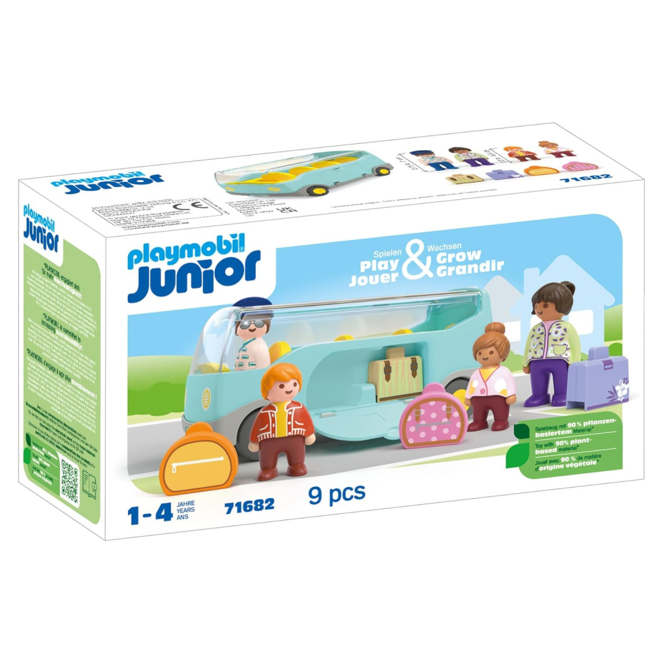 Playmobil Junior 1.2.3 Autobus con Passeggeri e Bagagli