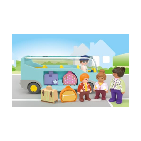 Playmobil Junior 1.2.3 Autobus con Passeggeri e Bagagli