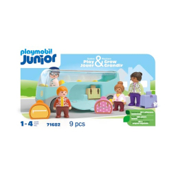 Playmobil Junior 1.2.3 Autobus con Passeggeri e Bagagli
