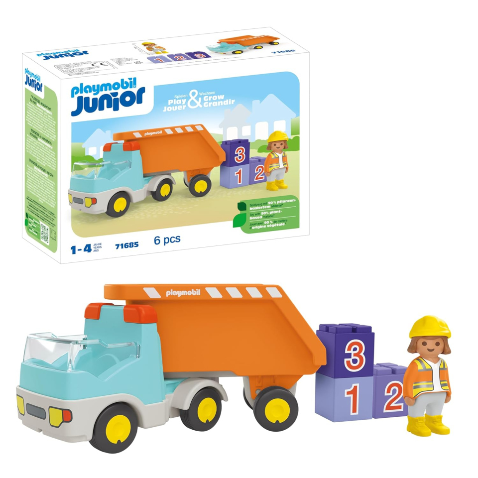 Playmobil Junior 1.2.3 Camion del Cantiere con Operaio
