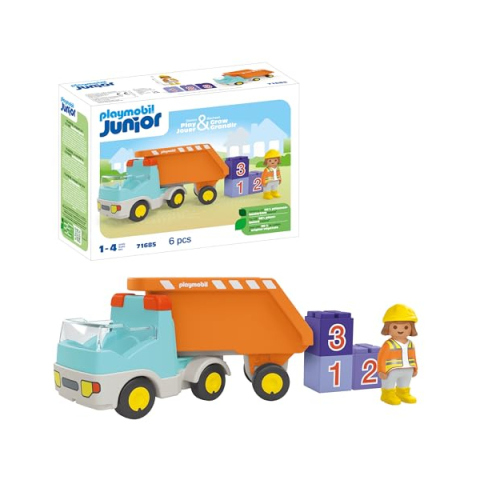 Playmobil Junior 1.2.3 Camion del Cantiere con Operaio