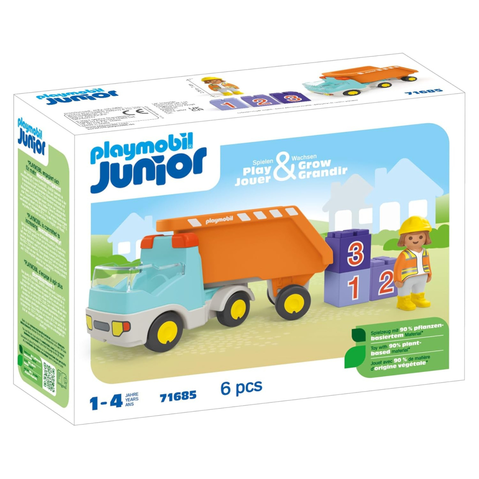 Playmobil Junior 1.2.3 Camion del Cantiere con Operaio
