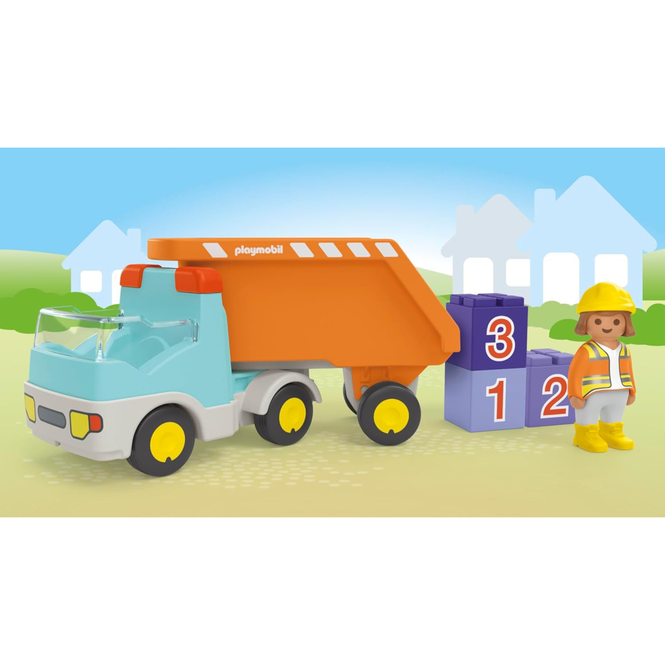 Playmobil Junior 1.2.3 Camion del Cantiere con Operaio