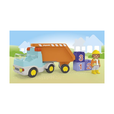 Playmobil Junior 1.2.3 Camion del Cantiere con Operaio