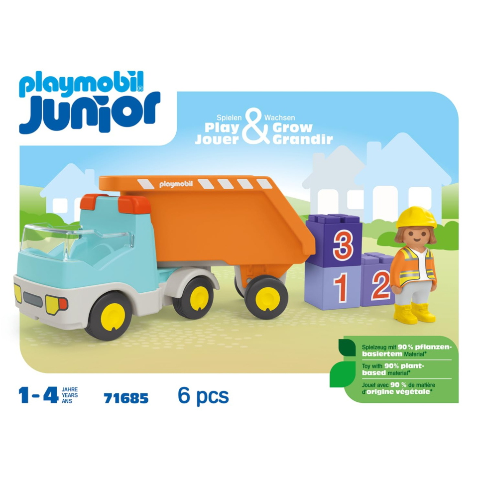 Playmobil Junior 1.2.3 Camion del Cantiere con Operaio