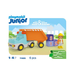 Playmobil Junior 1.2.3 Camion del Cantiere con Operaio