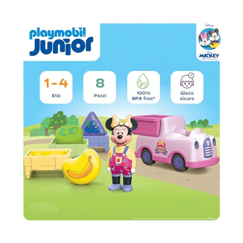 Playmobil Junior 1.2.3 – Trasportatore di Frutta di Minnie Mouse