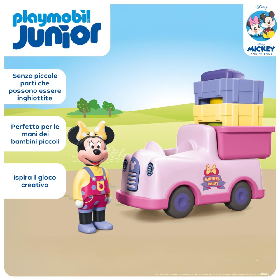 Playmobil Junior 1.2.3 – Trasportatore di Frutta di Minnie Mouse