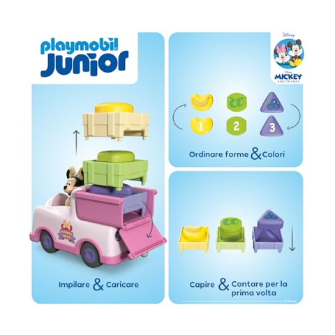 Playmobil Junior 1.2.3 – Trasportatore di Frutta di Minnie Mouse