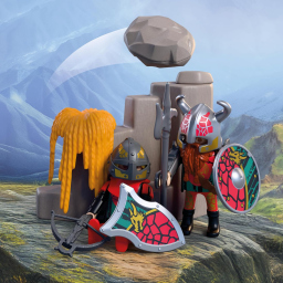 PLAYMOBIL Knights catapulta Cavalieri del Drago con 7 proiettili
