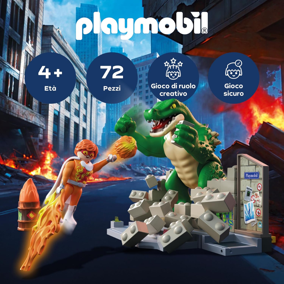 Playmobil Knights – Sfida Eroica con Lucertola Gigante