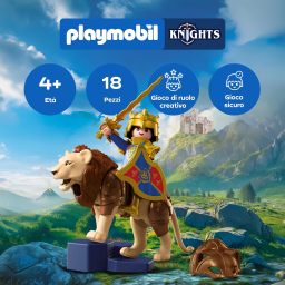 PLAYMOBIL Knights set leone e cavaliere dorato