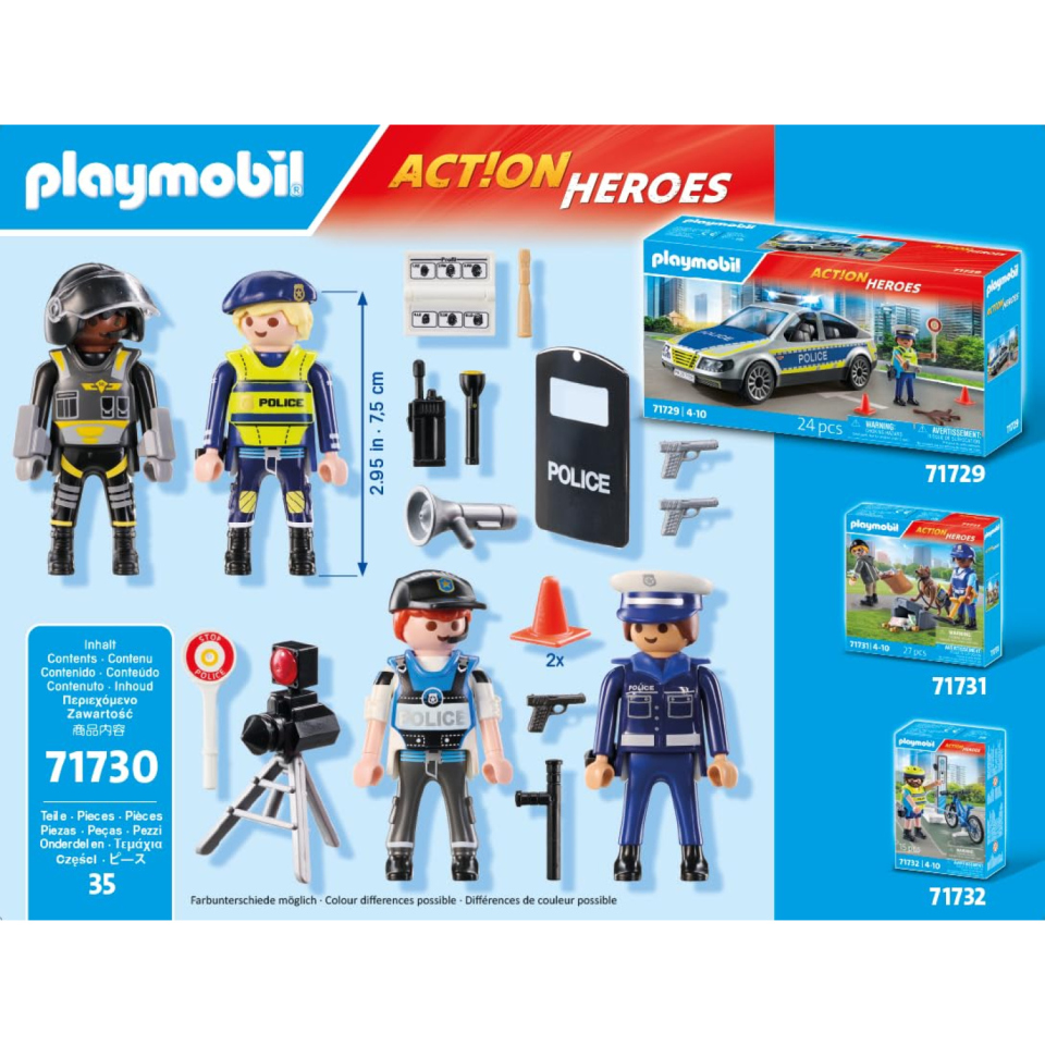 Playmobil Set Personaggi Polizia 71730 – Action Heroes