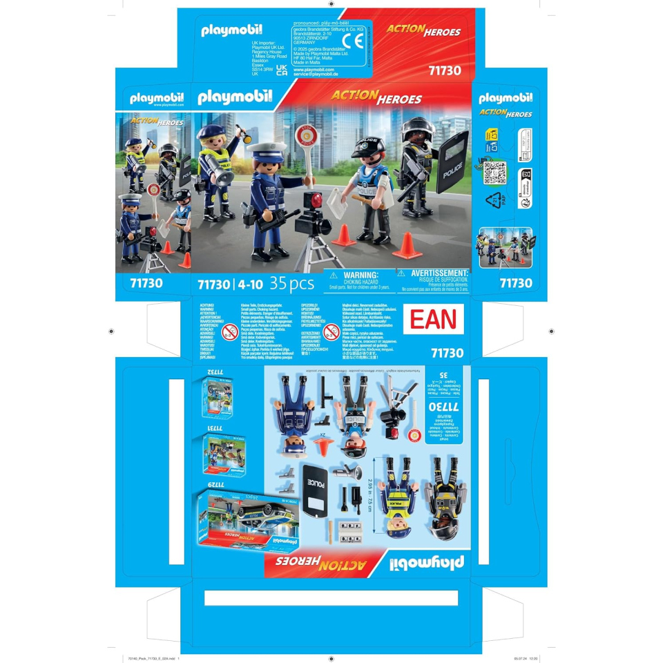 Playmobil Set Personaggi Polizia 71730 – Action Heroes
